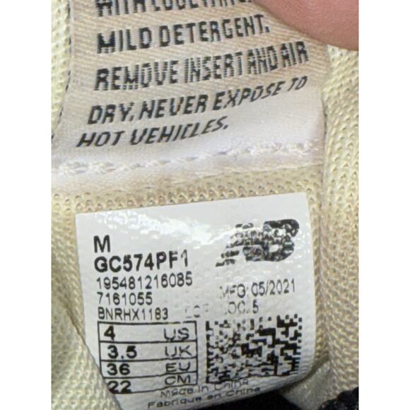 New Balance 574 Black Pink Sneakers Running Shoes Boys Girls Kids Size 4Y - Picture 9 of 9